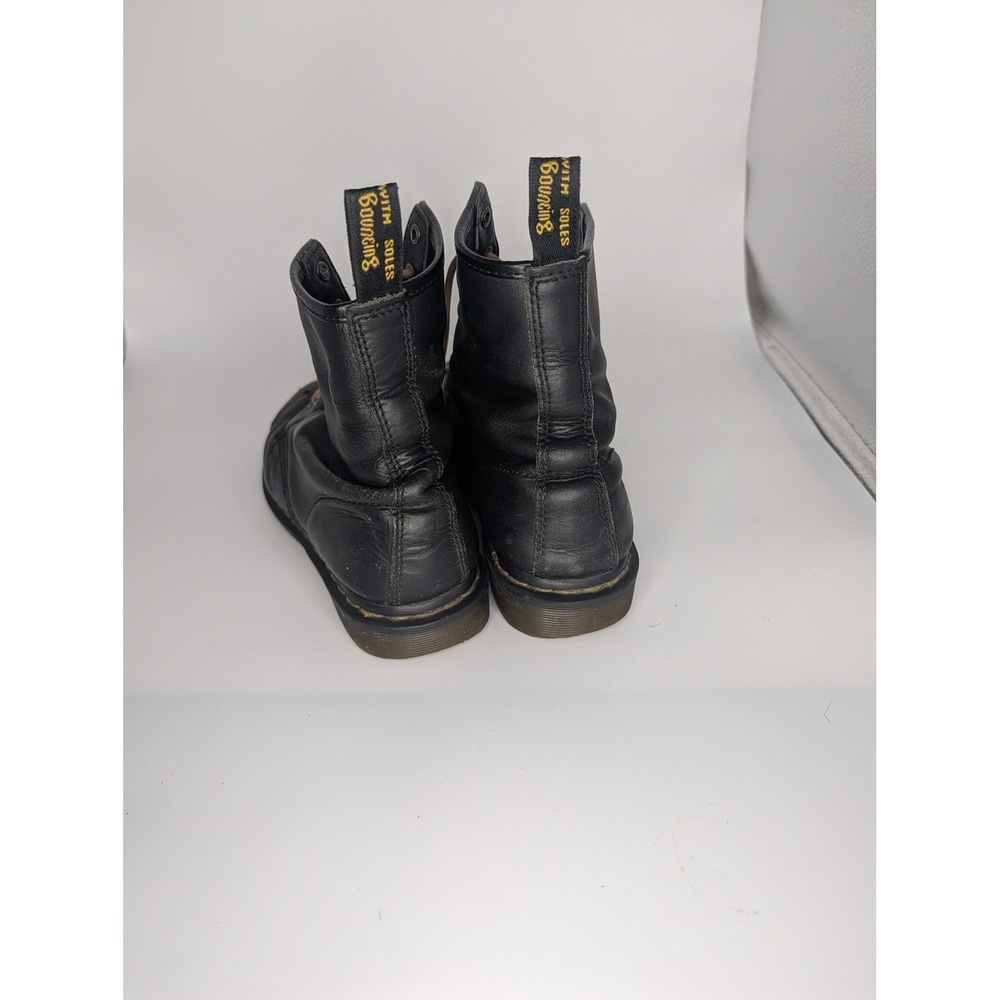 Dr. Martens 1460 Black Leather 8 Eye Combat Boots Womens Size 9 Distressed - Picture 2 of 6